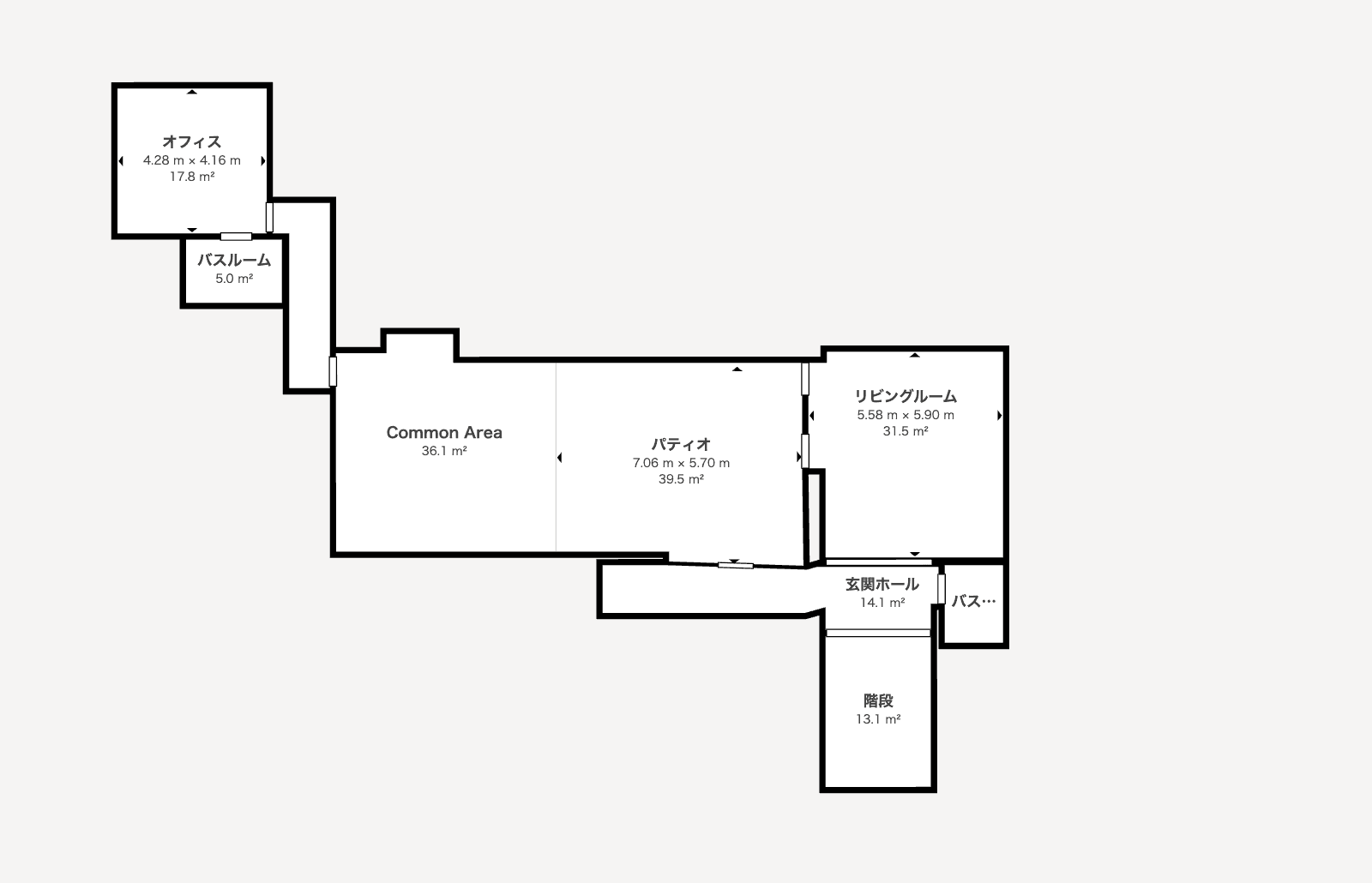 間取り図（レイアウト図）の事例 1階