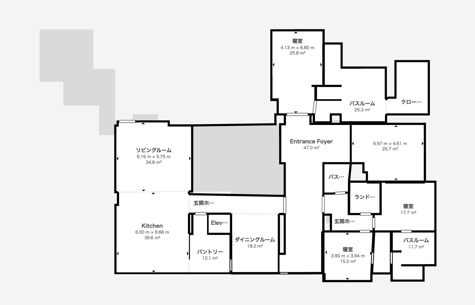 間取り図（レイアウト図）の事例 2階