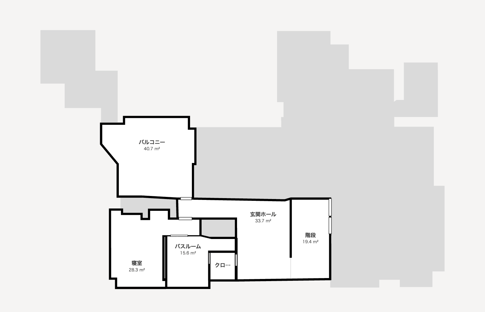 間取り図（レイアウト図）の事例 3階
